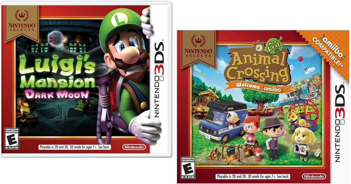 Save BIG on Popular Nintendo 3DS Games (Luigi's Mansion, Animal Crossing &  More)