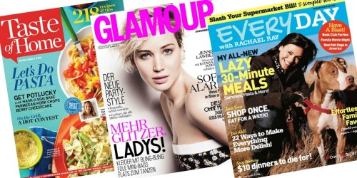 1-Year Subscriptions to Popular Magazines Only $4.95 (Taste of Home, Glamour & More)