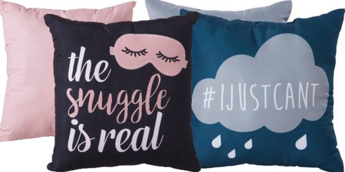 Walmart: Mainstays 2-Pack Throw Pillows Just $5 (Lots of Cute Designs Available)
