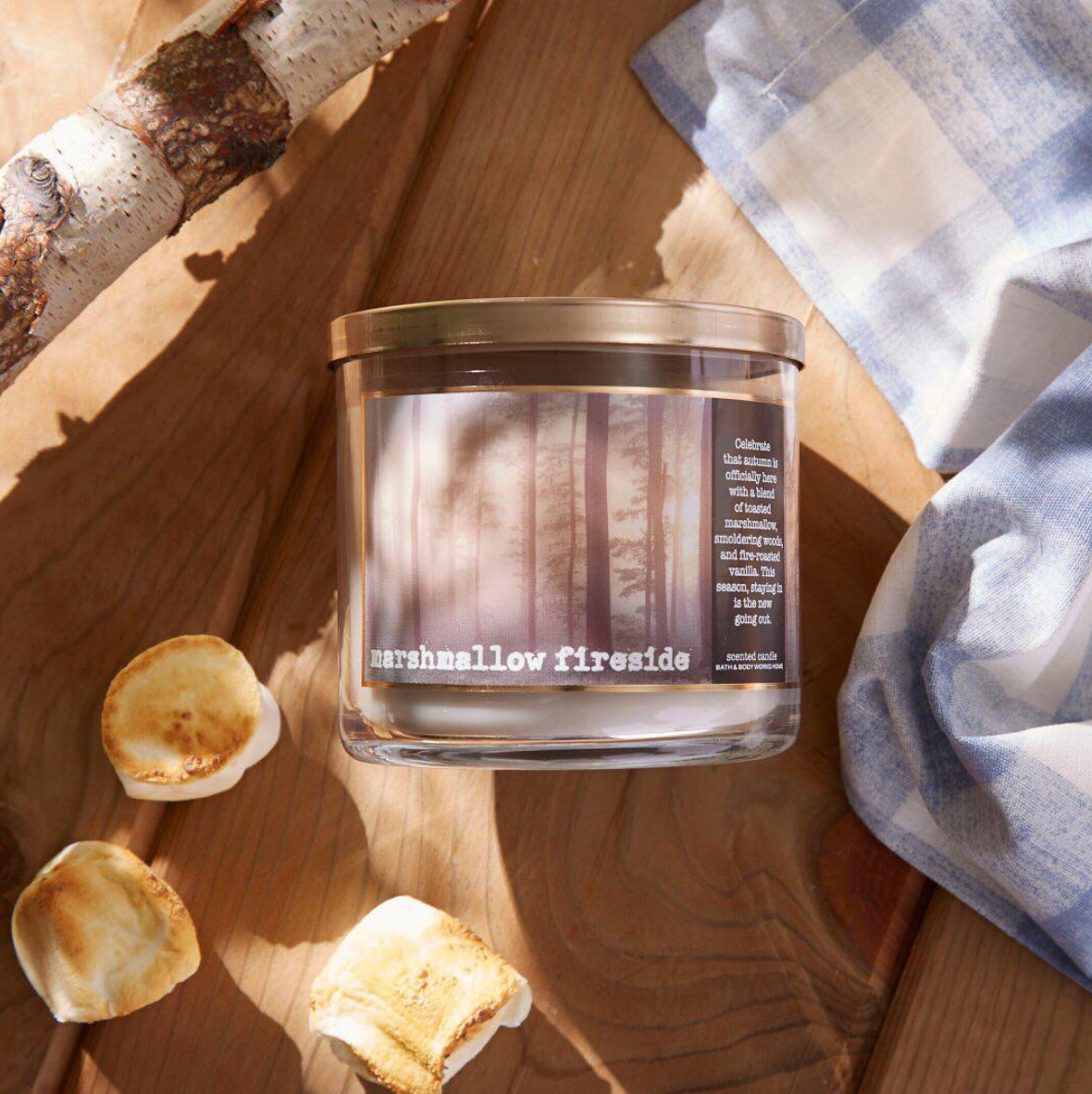 marshmallow fireside 3 wick candle