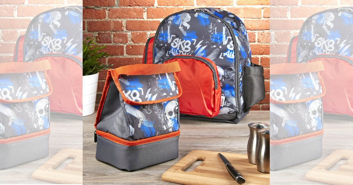 matching school bags and lunch bags