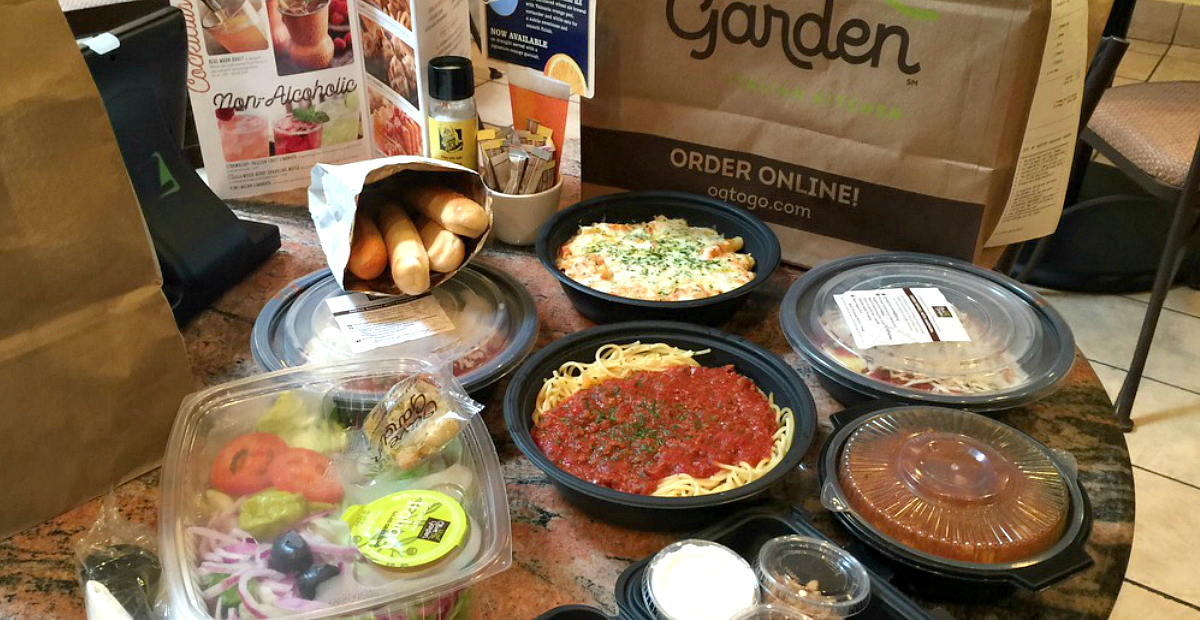 Get an Olive Garden dessert free on your birthday, or sign up for emails for deals like this to-go dinner.