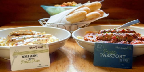 Olive Garden Never Ending Pasta Pass – Starts Today at Noon MST (1st 22,000 Only)