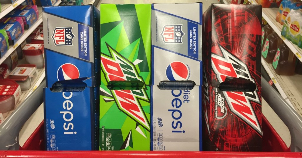 Pepsi 12 Packs in Cart