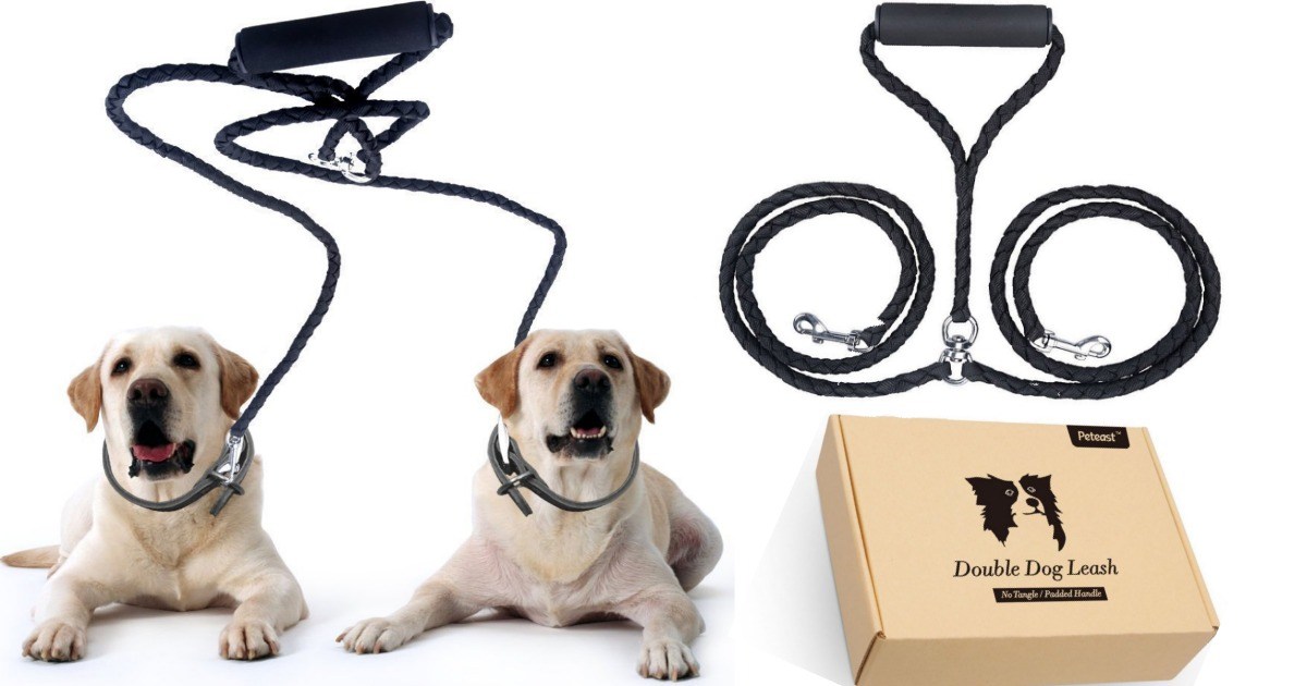Amazon Dual NoTangle Dog Leash Only 11.99 Easily Walk 2 Dogs at Once