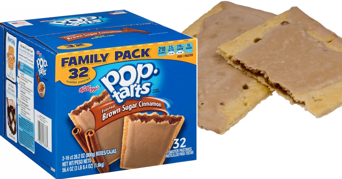 Amazon Frosted Brown Sugar Cinnamon Pop Tarts 32 Count Box Just 4 88