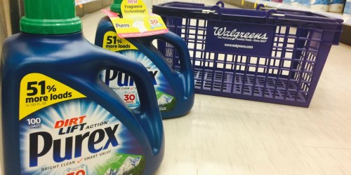 New $2/2 Purex Coupon = LARGE Laundry Detergent Bottle Only $4.99 at Walgreens (Starting 10/1)