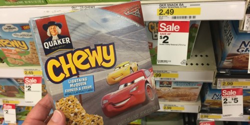 Target: Quaker Chewy Lightning McQueen 8-Count Cookies & Cream Bars Only 67¢