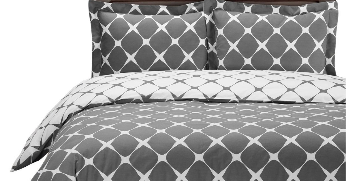 Amazon Queen Size Reversible Duvet Cover AND Two Pillow Shams ONLY 13.99