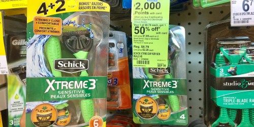 Walgreens: Schick Xtreme Razors 6-Count Packs Only $3.10 After Rewards (Regularly $8.79)
