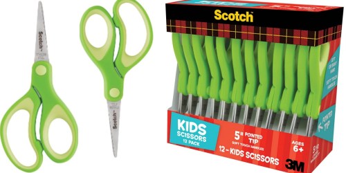 Amazon: Scotch Kid Scissors 12-Pack Only $11.83 (Just 99¢ Per Pair)