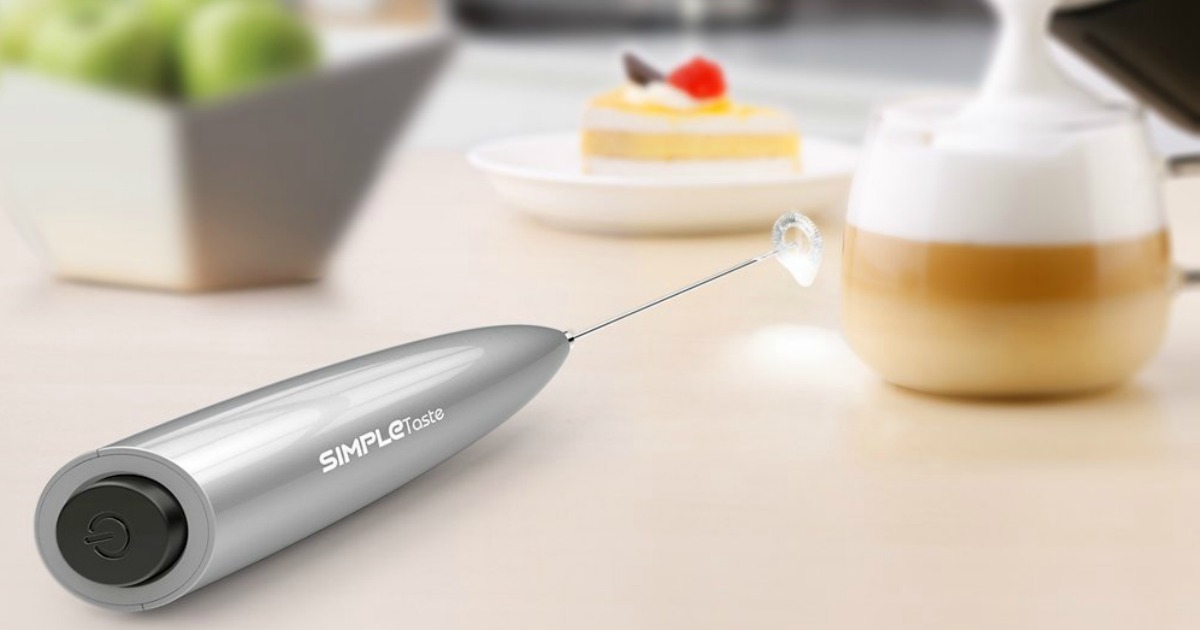  SimpleTaste Handheld Milk Frother & Whisk with Stand Just $7.64