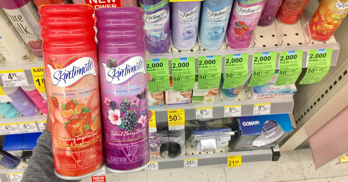 Walgreens: 80% Off Edge Or Skintimate Shave Gel