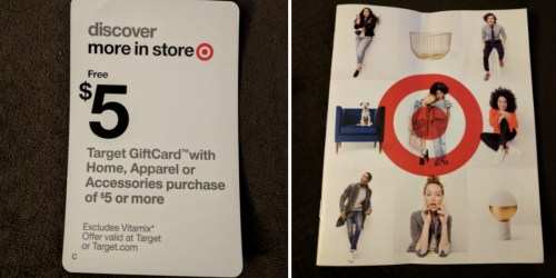 Target: Possible FREE $5 Gift Card w/ Select $5+ Purchase Coupon (Check Mailbox)
