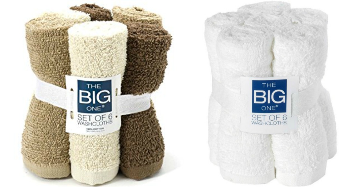 The Big One 6Pack Washcloths Only 2.54 (Regularly 10)