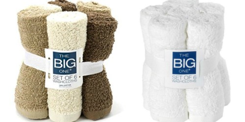 Kohl’s.com: The Big One 6-Pack Washcloths Only $2.54 (Regularly $10)