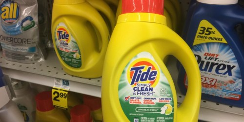 Rite Aid: Tide Simply Laundry Detergent Only $1.99