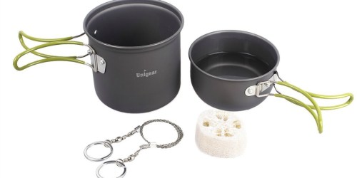 Amazon: Unigear Portable Aluminum Cookware Set Just $9.99 (Great for Camping & Backpacking)