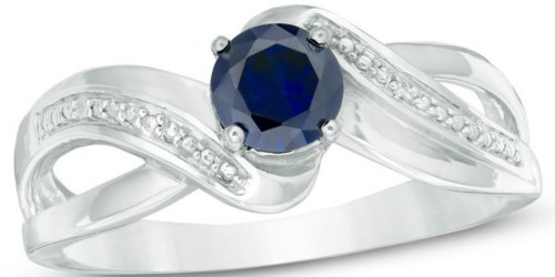 Zales: Blue Sapphire & Diamond Accent Sterling Silver Ring Just $23.99 (Regularly $119)