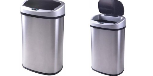 Touch-Free Stainless Steel 13-Gallon Trash Can Just $34.95 Shipped (Lid Opens Automatically)