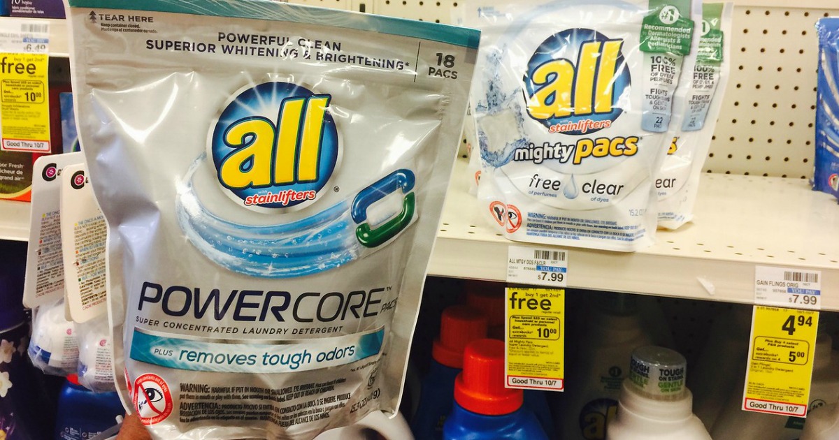 CVS All Detergent 18Count Pacs & Snuggle Fabric Softener Only 1.32