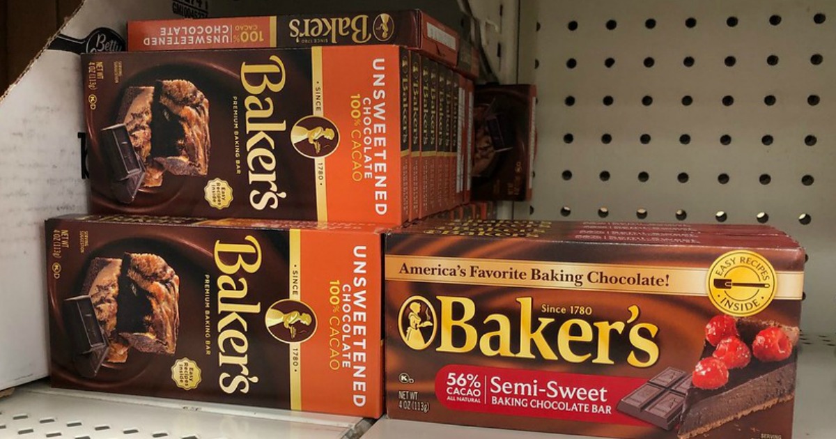 Dollar Tree Baker's Premium Baking Chocolate Bars Only 1