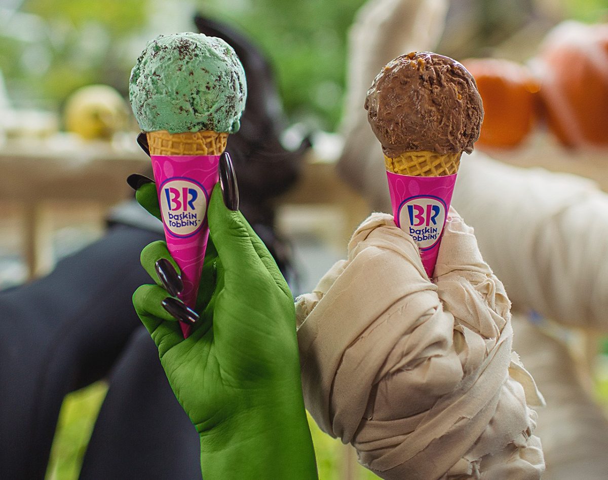 Princípios Especiais de Restaurante de Halloween - cones de Halloween de Baskin-Robbins