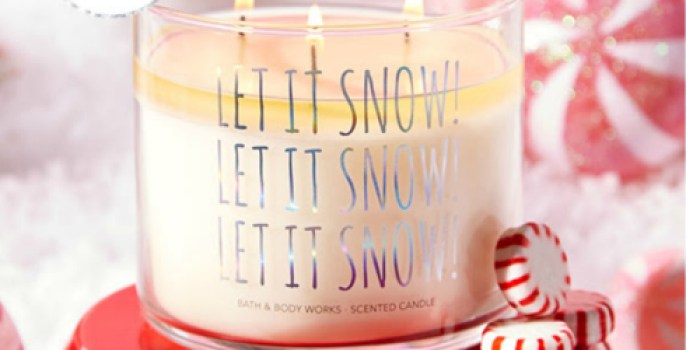 Bath & Body Works: Free Peppermint 3-Wick Candle w/ ANY Online Purchase ($24.50 Value)