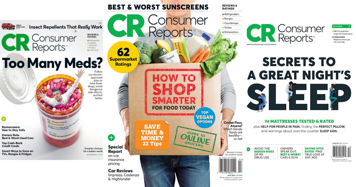 Consumer Reports Magazine 1 Year Subscription Only 17 99 Just 1 38   Consumer Reports Magazine 