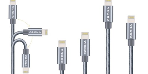 Amazon: Lightning Charging Cables 4-Pack Just $10.91