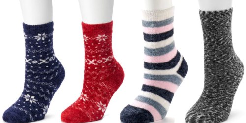 Kohl’s: Cuddl Duds Chenille Socks As Low As $2.46 Per Pair (Regularly $10)