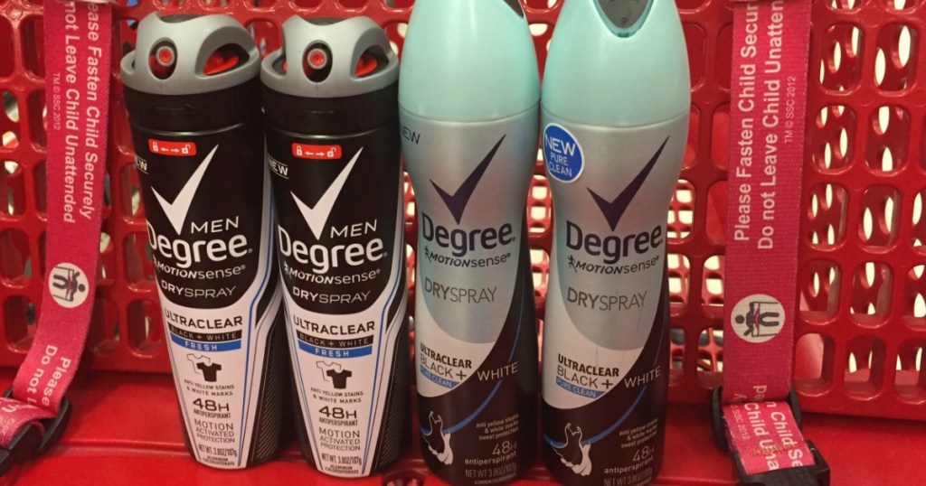 dry spray deodorant in cart
