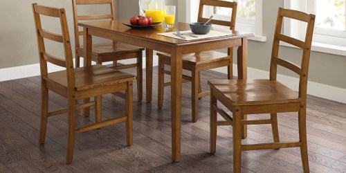 Walmart.com: 5-Piece Wooden Dining Set Only $63 Shipped (Regularly $179)
