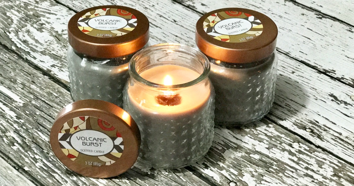 Dollar Tree 1 Volcanic Burst Scented Candles (Similar to Anthropologie
