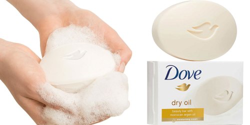 Amazon: Dove Dry Oil Beauty Bars 65¢ Each Shipped