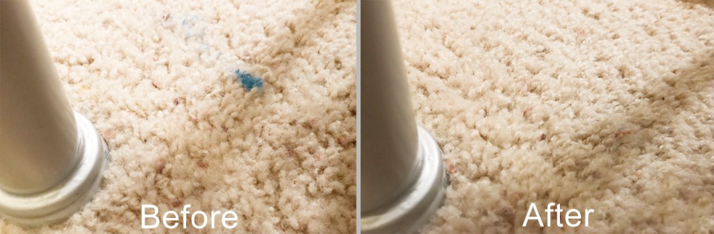 before and after with folex rug stain remover