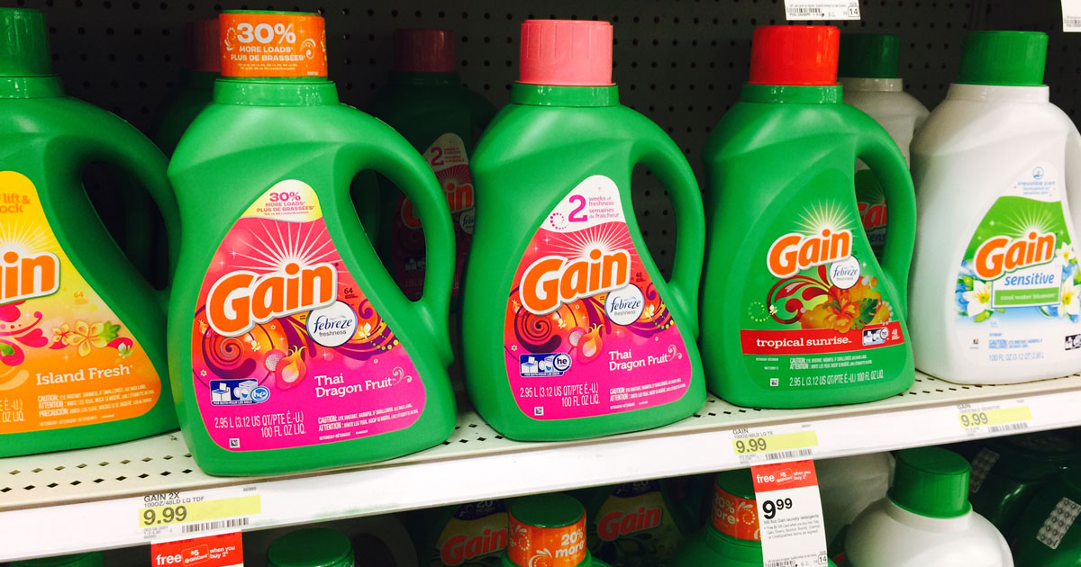 Target Gain Liquid Detergent 100oz Bottles Just 3.99 Each After Gift