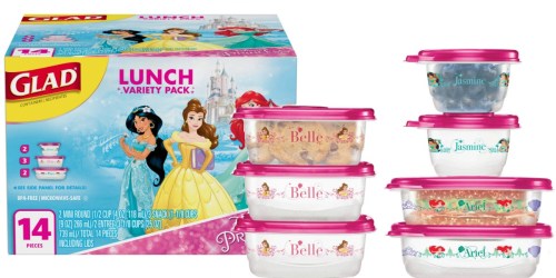 Walmart.com: Glad 14-Piece Disney Food Storage Containers Only $3.98 (Princess, Cars & More)