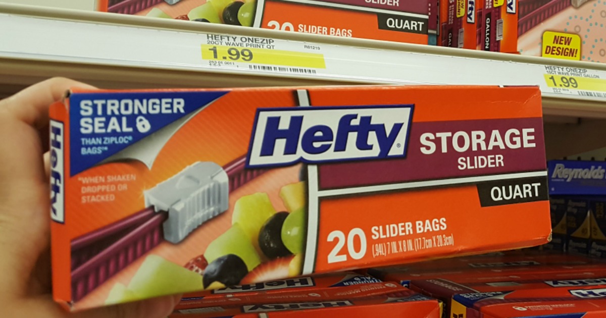 Target Hefty Slider Bags 20Count Only 99¢ + More