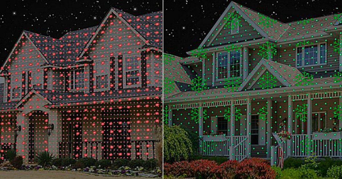 light laser show house projector