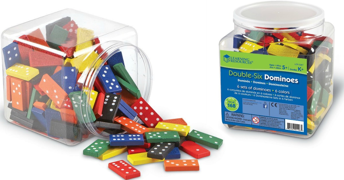 Learning Resources Double-Six Dominoes In Bucket Just $15.63 (Fun for ...