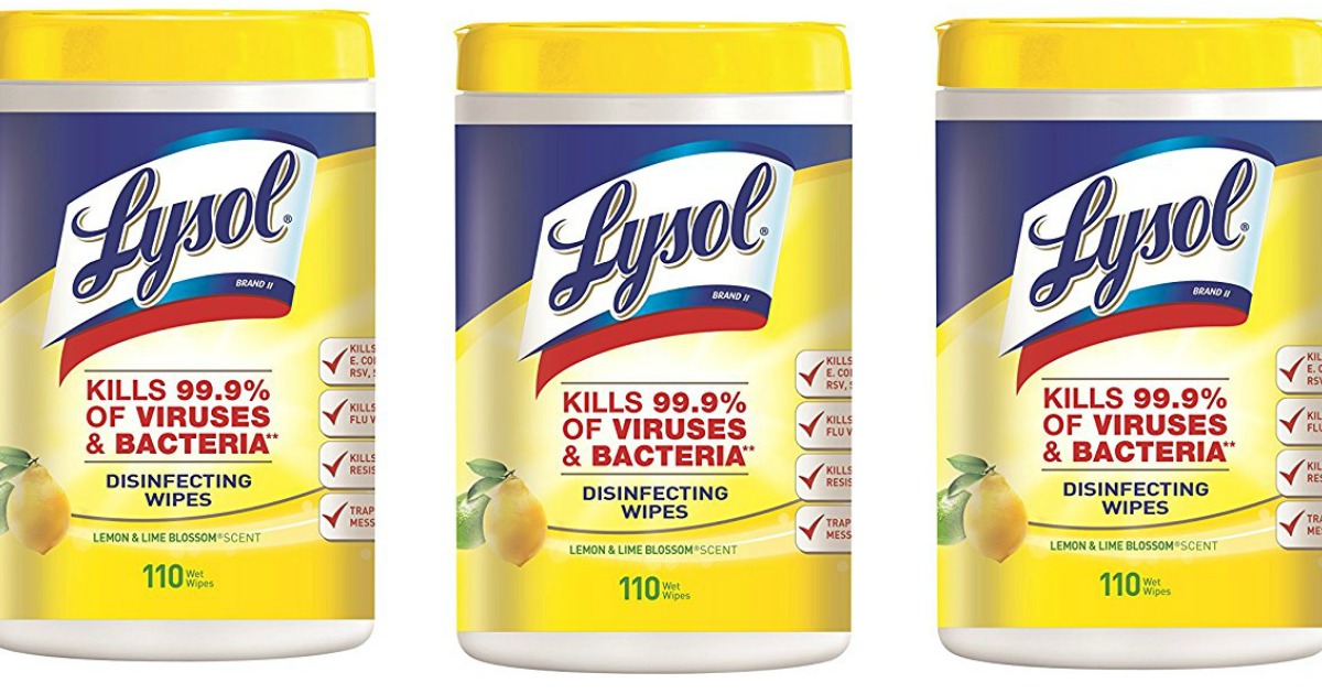 Amazon Prime THREE Large Lysol Disinfecting Wipes Canisters ONLY 7.55
