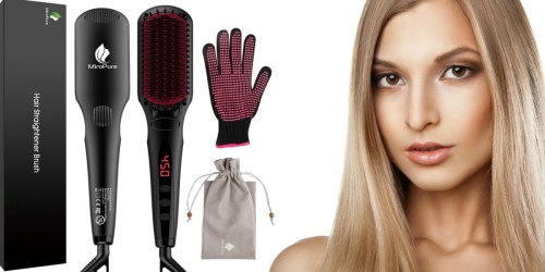 Amazon: MiroPure 2-in-1 Ionic Hair Straightening Brush Only $24 Shipped (Great Reviews)