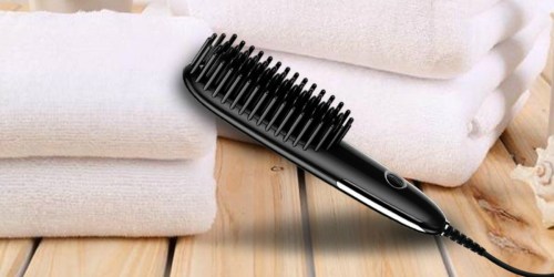 Amazon: Mini Hair Straightener Brush Just $24.99 Shipped (Great for Travel)