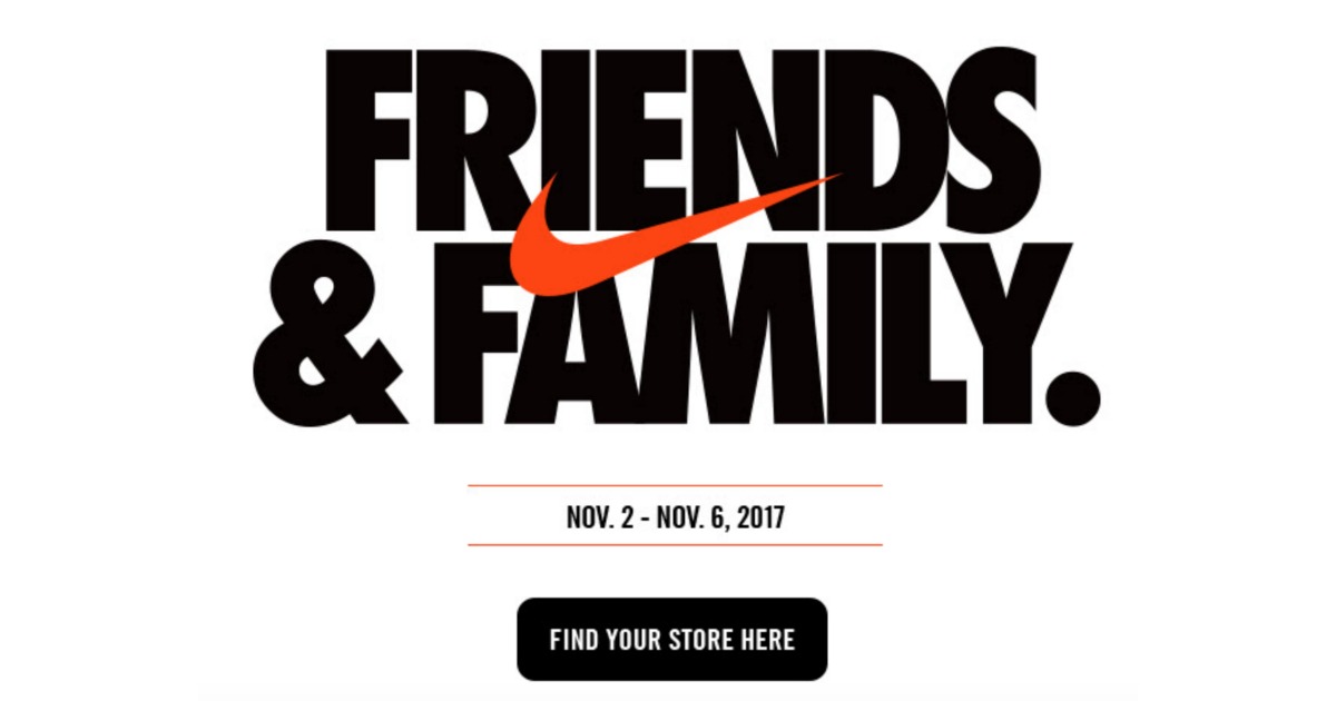 friends family nike coupon