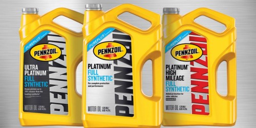 Pennzoil Platinum Motor Oil 5-Quart Jug Only $12.47 After Mail-In Rebate (Regularly $25)