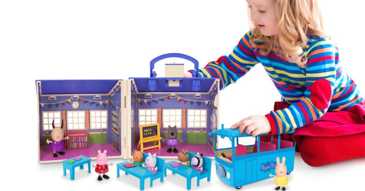 peppa pig back to school playset with bus