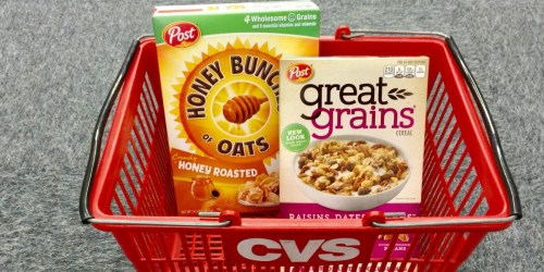 CVS: Post Cereal Only $1.49 (Starting 10/8) – Honey Bunches of Oats, Great Grains & More