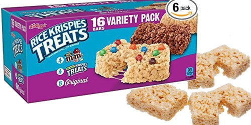 Amazon: SIX Rice Krispies Treats 16-Count Variety Boxes $15.57 Shipped (Only 16¢ Per Bar)