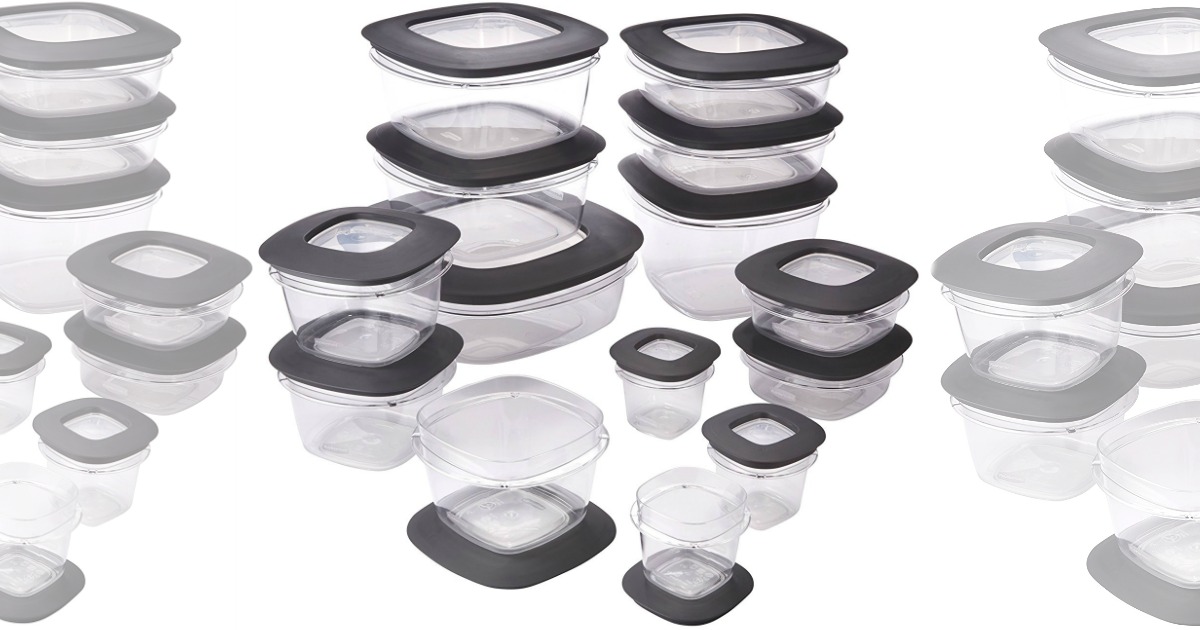 Rubbermaid Premier Food Storage Container, 1.25 Cup, Grey (Pack of 4)